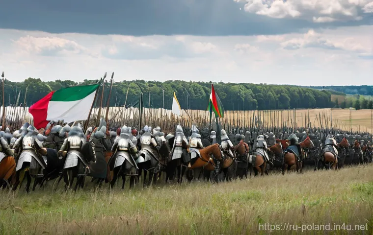 폴란드 중세 시대 - **Prompt 1: The Christianization of Poland under Mieszko I**
    "A majestic, historically accurate ...