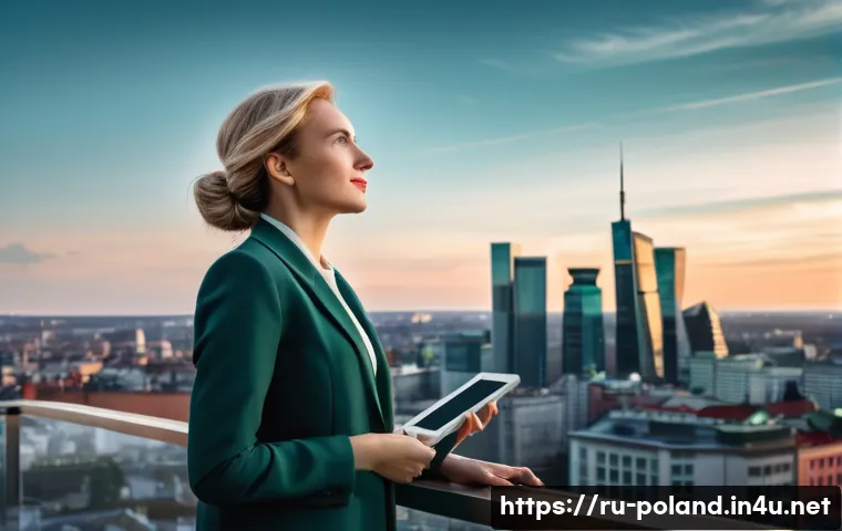 폴란드 주식시장 분석 - **Prompt 1: Dynamic Polish Economic Landscape**
    A panoramic, high-angle shot showcasing a vibran...